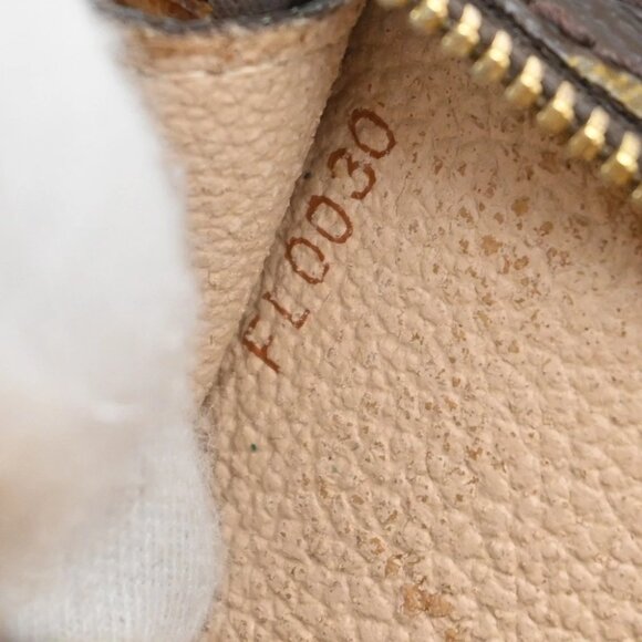 LOUIS VUITTON Logo BUCKET PM Pouch Bag Monogram Leather Brown France 05KB296 - Picture 12 of 13